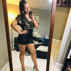 Black and gold blouse